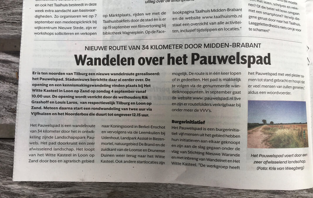 Bericht in Stadsnieuws