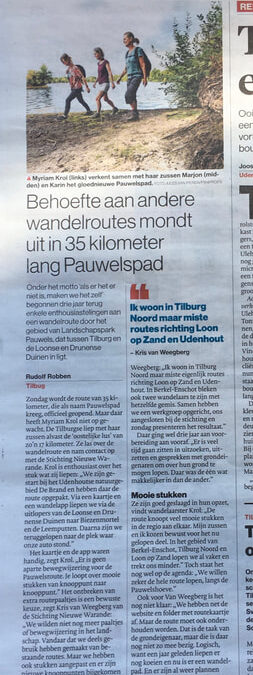 Bericht in Brabants Dagblad