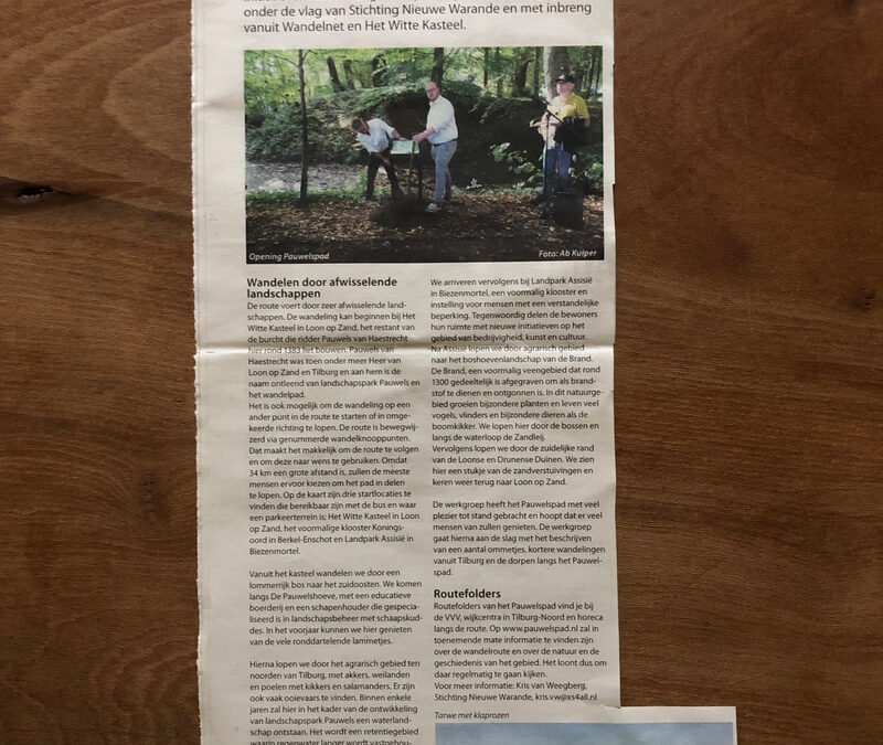 Bericht in ‘Wijkkrant Noord’